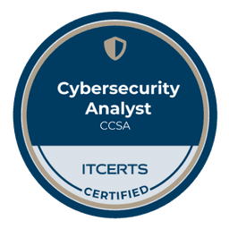 Badge ITCERTS — Cybersecurity Analyst — CCSA.