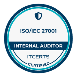 Badge ITCERTS — ISO/IEC 27001 — Internal Auditor.